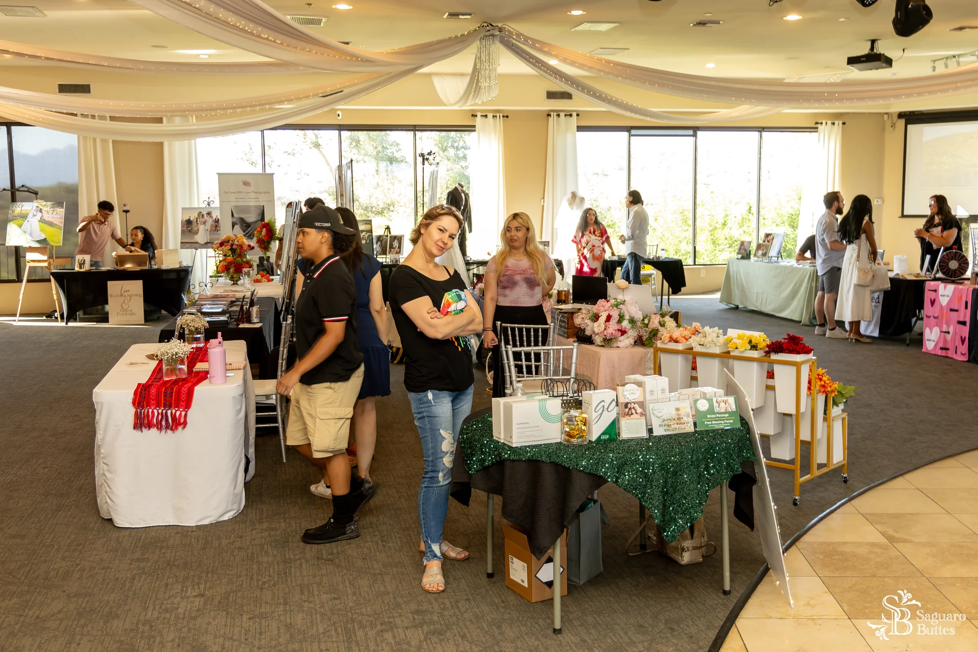 Wedding vendors at bridal fair